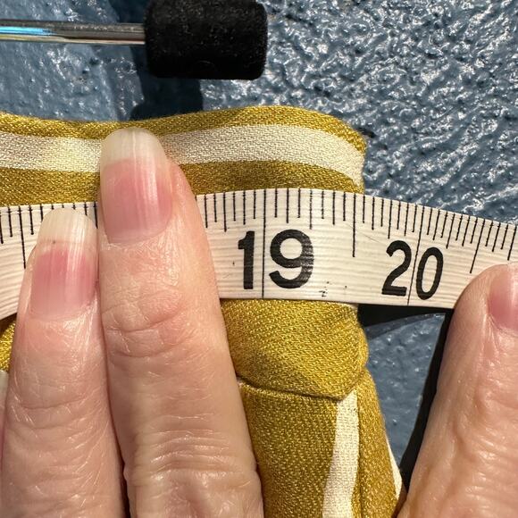 Altar'd State A Beautiful Soul Mini Skirt Mustard White Striped Fall Boho Large - Picture 5 of 10